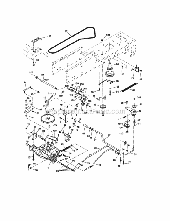 Page C Diagram and Parts List for 917289033  Craftsman Lawn Tractor