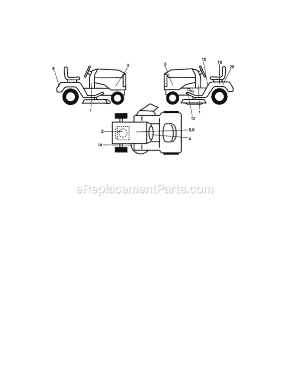 Page I Diagram and Parts List for 917289033  Craftsman Lawn Tractor