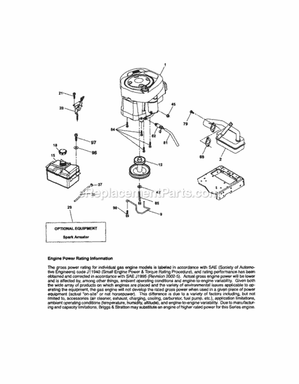 Page D Diagram and Parts List for 917289080  Craftsman Lawn Tractor