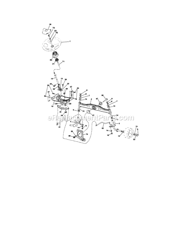 Page E Diagram and Parts List for 917289080  Craftsman Lawn Tractor