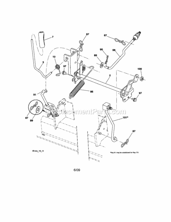 Page H Diagram and Parts List for 917289080  Craftsman Lawn Tractor