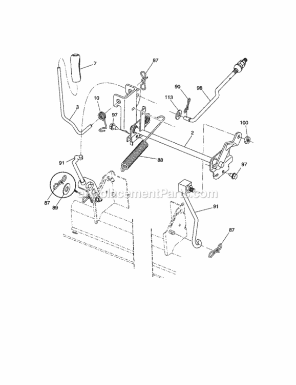 Page J Diagram and Parts List for 917289100  Craftsman Lawn Tractor