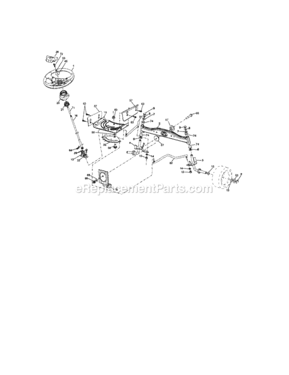 Page E Diagram and Parts List for 917289100  Craftsman Lawn Tractor