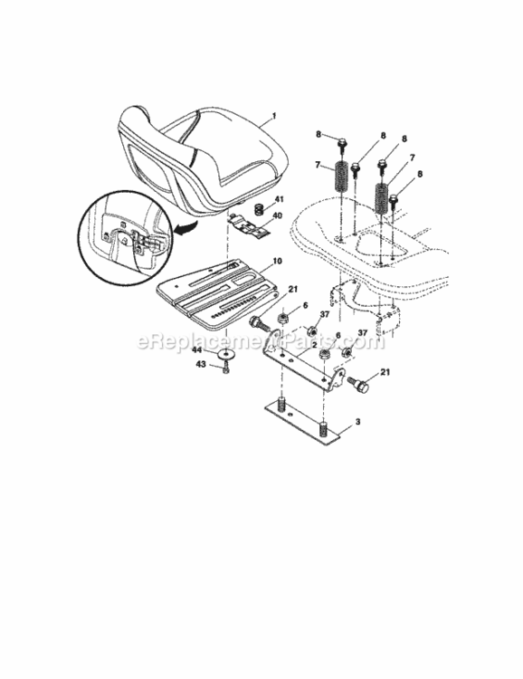 Page F Diagram and Parts List for 917289100  Craftsman Lawn Tractor