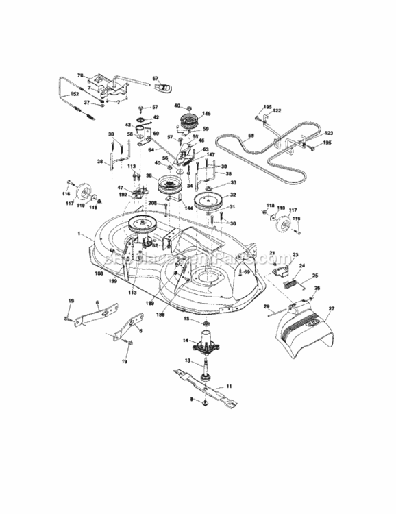 Page G Diagram and Parts List for 917289100  Craftsman Lawn Tractor