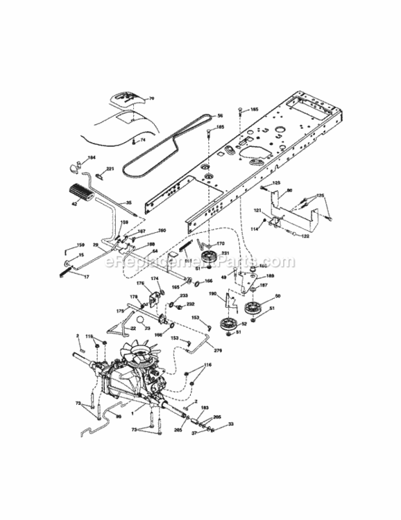 Page C Diagram and Parts List for 917289101  Craftsman Lawn Tractor
