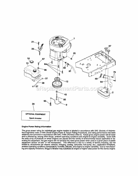 Page D Diagram and Parts List for 917289102  Craftsman Lawn Tractor