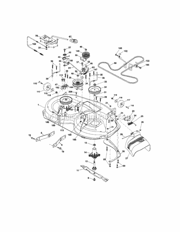 Page G Diagram and Parts List for 917289102  Craftsman Lawn Tractor