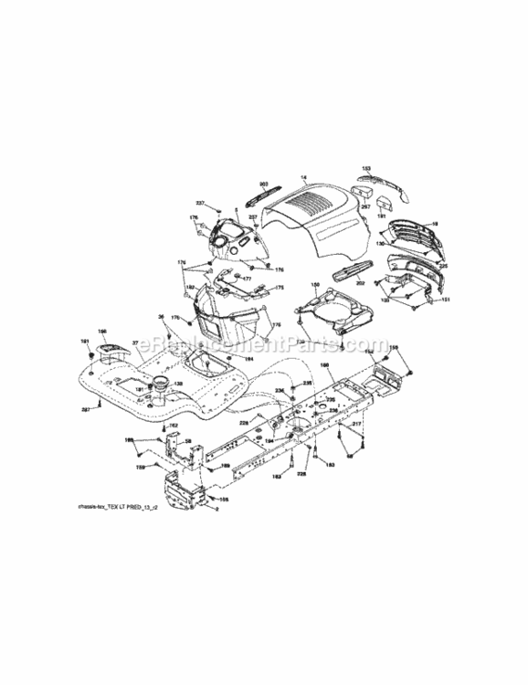 Page B Diagram and Parts List for 917289103  Craftsman Lawn Tractor