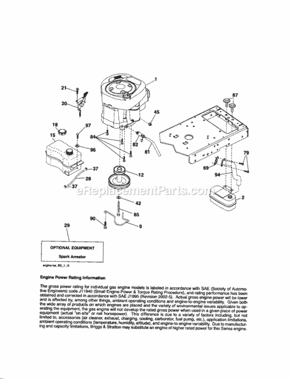 Page D Diagram and Parts List for 917289103  Craftsman Lawn Tractor