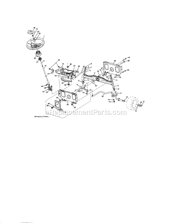Page E Diagram and Parts List for 917289103  Craftsman Lawn Tractor