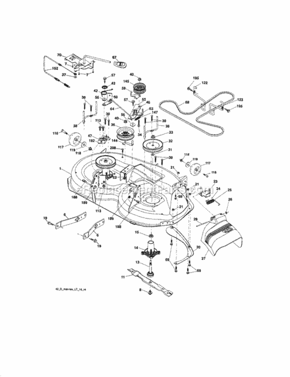 Page G Diagram and Parts List for 917289103  Craftsman Lawn Tractor