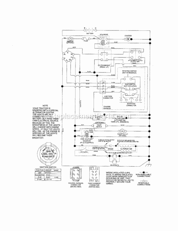 Page K Diagram and Parts List for 917289104  Craftsman Lawn Tractor