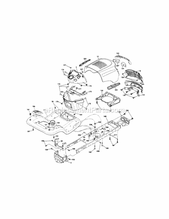 Page B Diagram and Parts List for 917289104  Craftsman Lawn Tractor