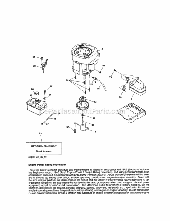 Page D Diagram and Parts List for 917289104  Craftsman Lawn Tractor