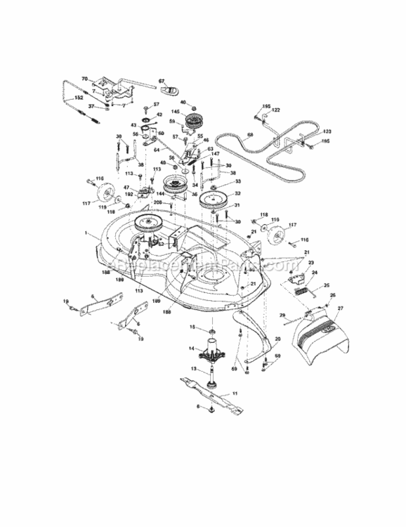 Page G Diagram and Parts List for 917289104  Craftsman Lawn Tractor
