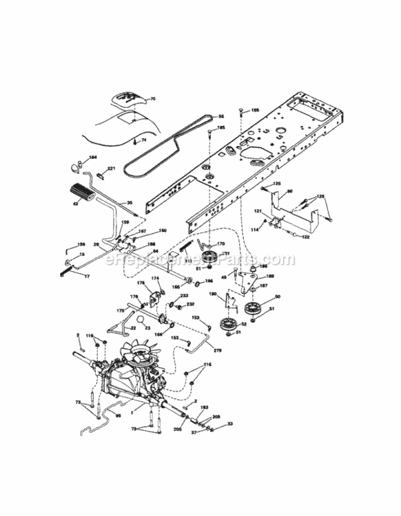 Page C Diagram and Parts List for 917289105  Craftsman Lawn Tractor