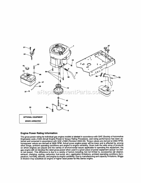 Page D Diagram and Parts List for 917289105  Craftsman Lawn Tractor