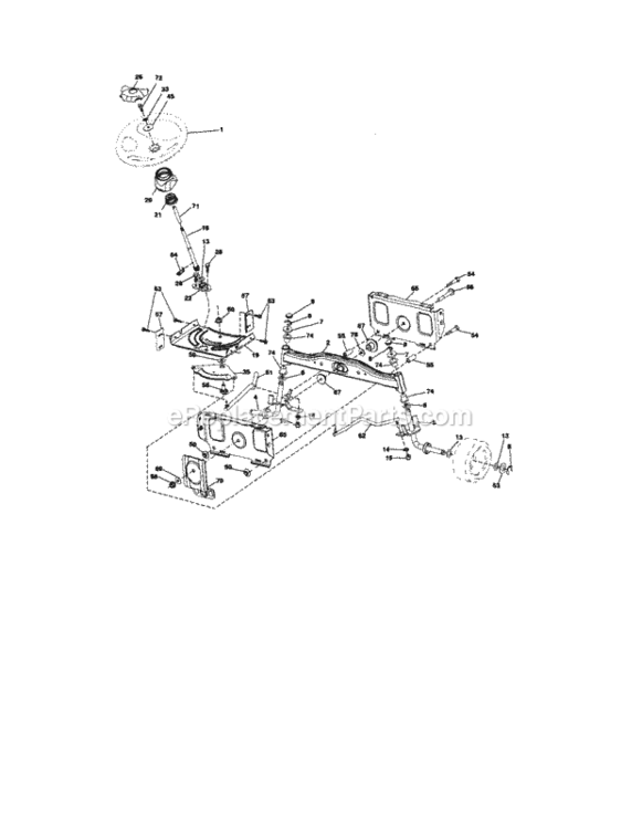 Page E Diagram and Parts List for 917289105  Craftsman Lawn Tractor