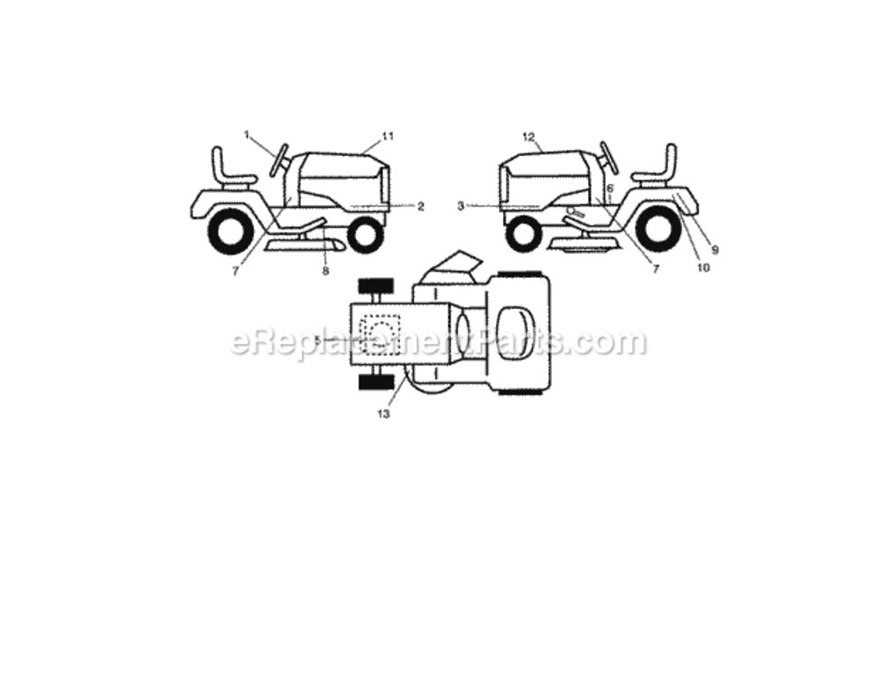 Page I Diagram and Parts List for 917289105  Craftsman Lawn Tractor