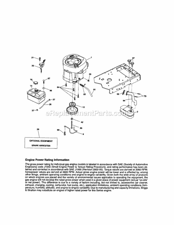 Page D Diagram and Parts List for 917289106  Craftsman Lawn Tractor