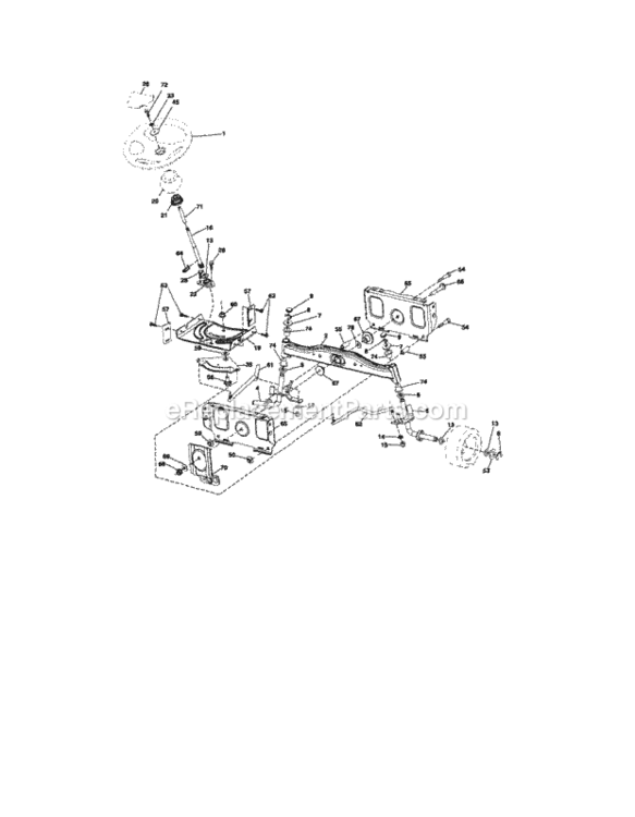 Page E Diagram and Parts List for 917289106  Craftsman Lawn Tractor