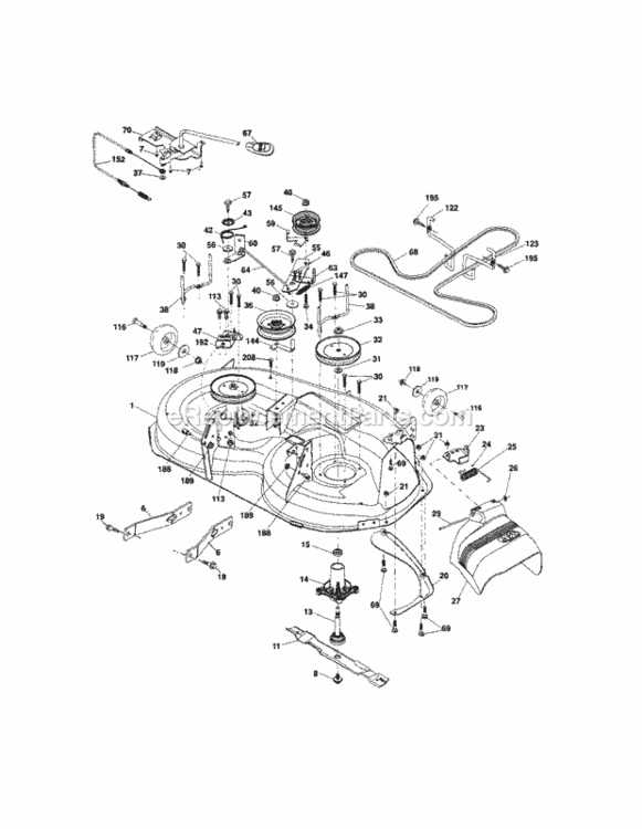 Page G Diagram and Parts List for 917289106  Craftsman Lawn Tractor