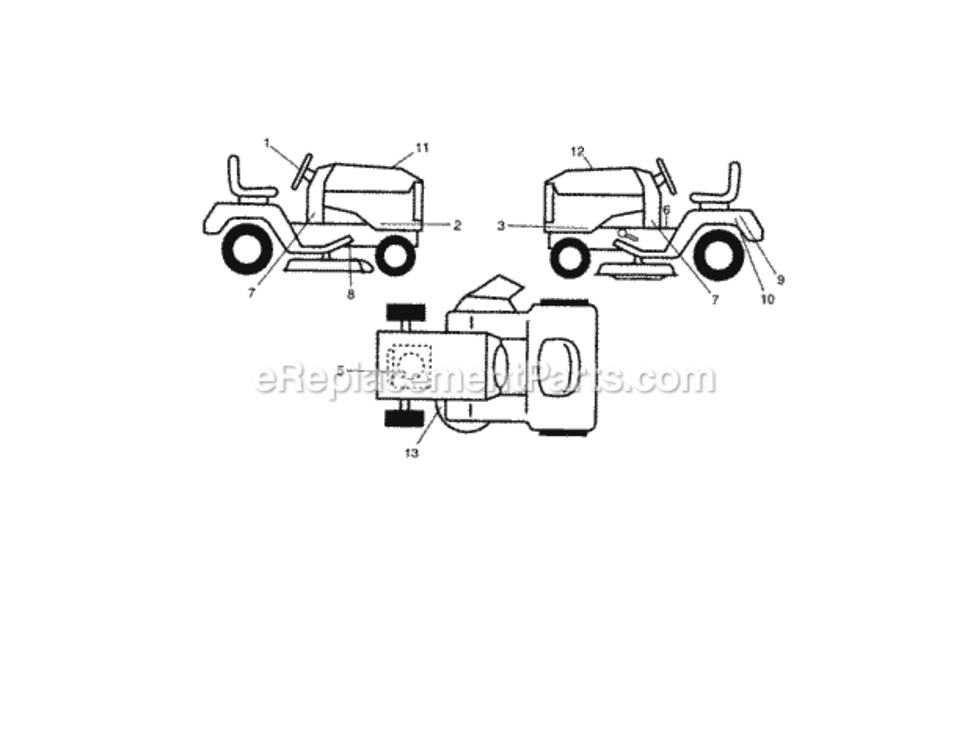 Page I Diagram and Parts List for 917289106  Craftsman Lawn Tractor
