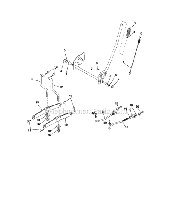 Page J Diagram and Parts List for 917289130  Craftsman Lawn Tractor