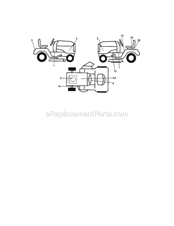Page H Diagram and Parts List for 917289130  Craftsman Lawn Tractor
