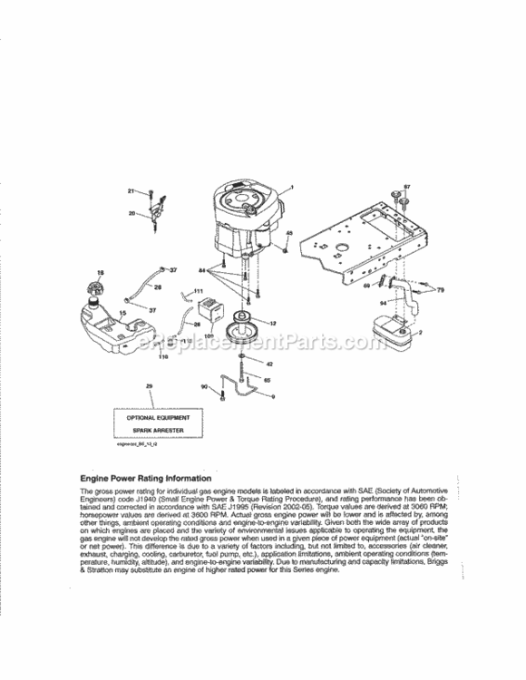 Page D Diagram and Parts List for 917289140  Craftsman Lawn Tractor