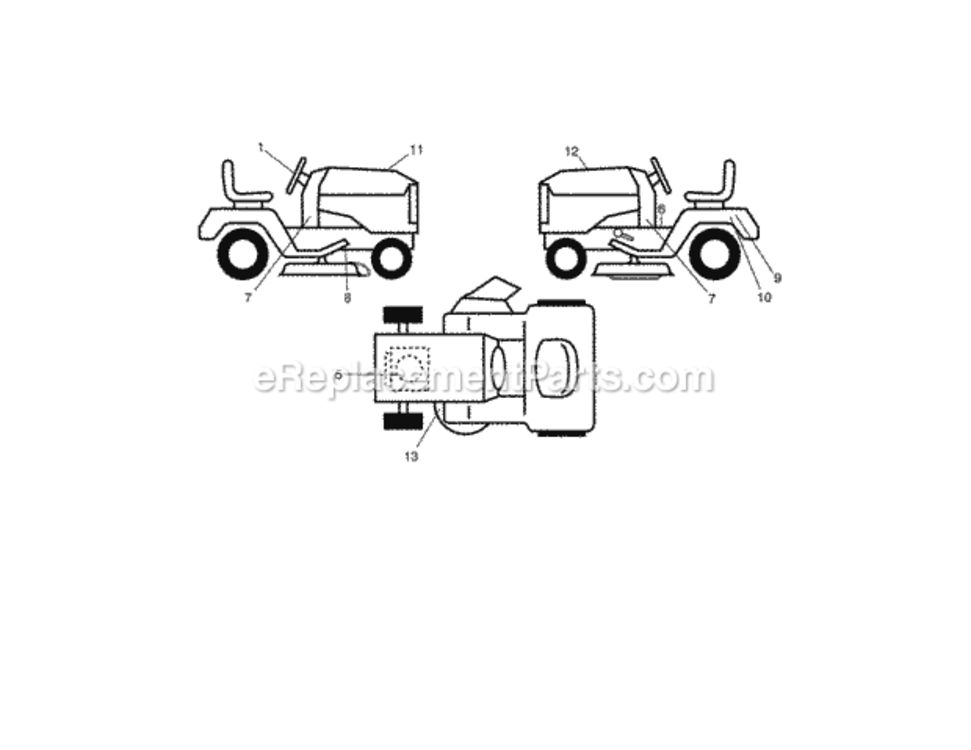 Page I Diagram and Parts List for 917289140  Craftsman Lawn Tractor