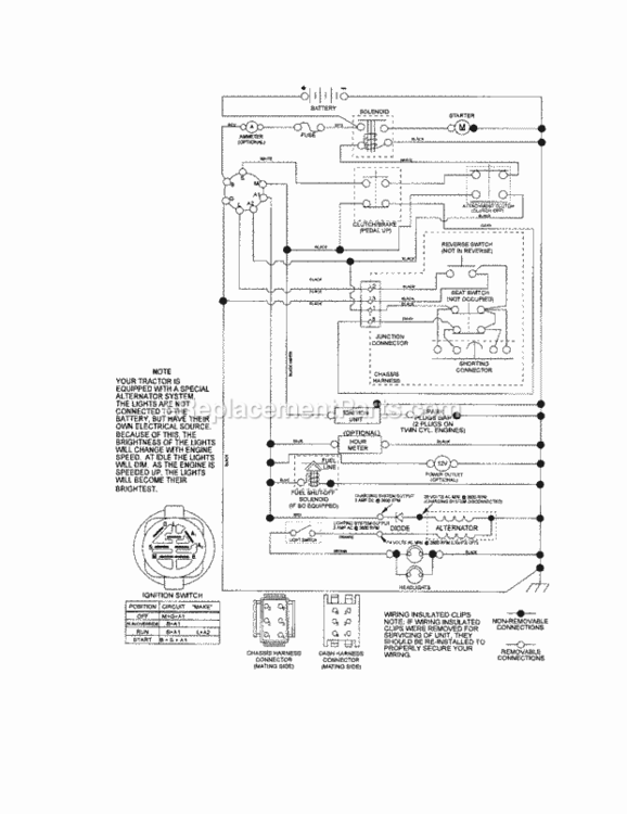 Page K Diagram and Parts List for 917289180  Craftsman Lawn Tractor