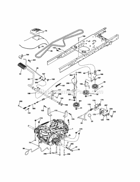 Page C Diagram and Parts List for 917289180  Craftsman Lawn Tractor