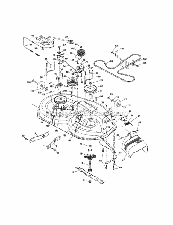Page G Diagram and Parts List for 917289180  Craftsman Lawn Tractor