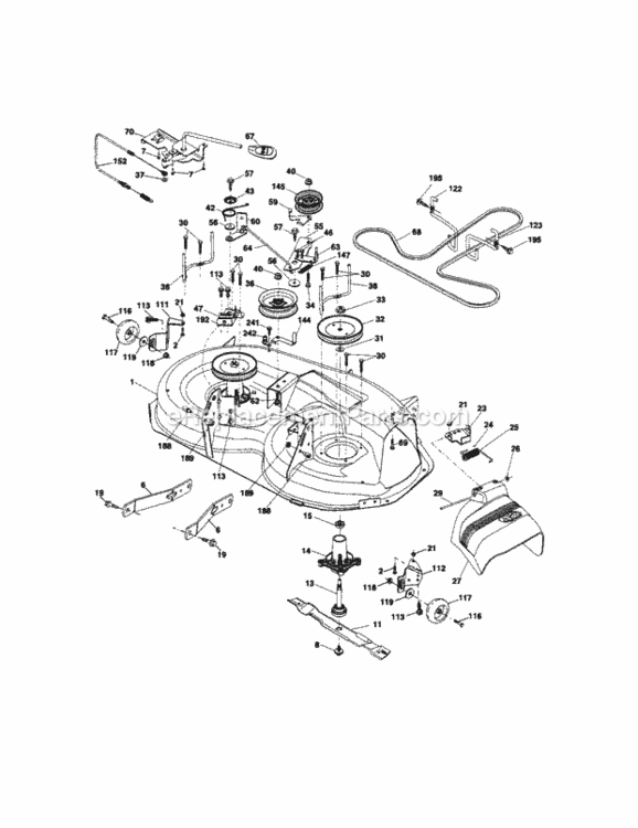 Page G Diagram and Parts List for 917289210  Craftsman Lawn Tractor