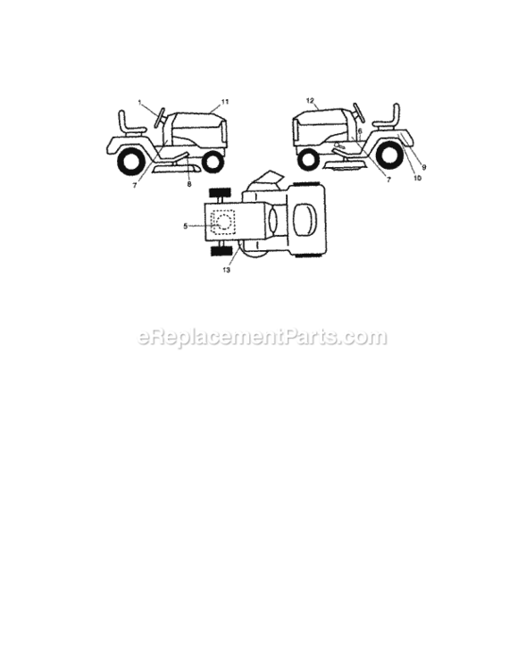 Page H Diagram and Parts List for 917289210  Craftsman Lawn Tractor