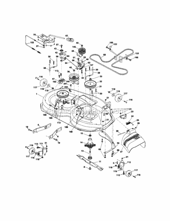 Page G Diagram and Parts List for 917289213  Craftsman Lawn Tractor