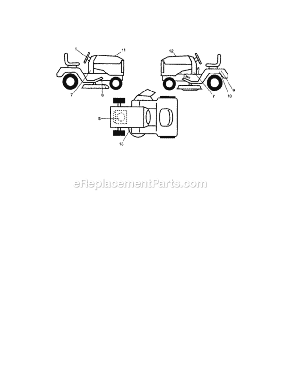 Page H Diagram and Parts List for 917289213  Craftsman Lawn Tractor