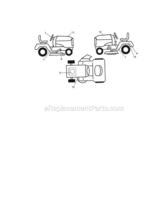 Page H Diagram and Parts List for 917289220  Craftsman Lawn Tractor