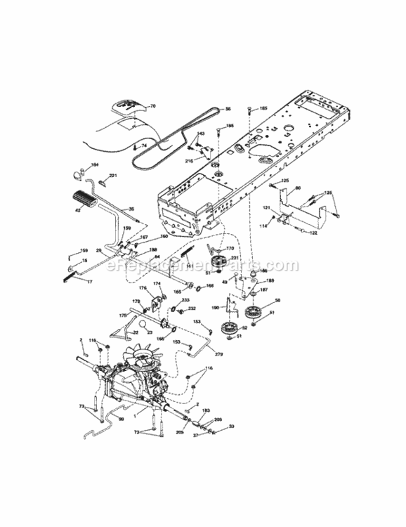 Page C Diagram and Parts List for 917289221  Craftsman Lawn Tractor