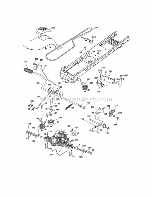 Page C Diagram and Parts List for 917289223  Craftsman Lawn Tractor