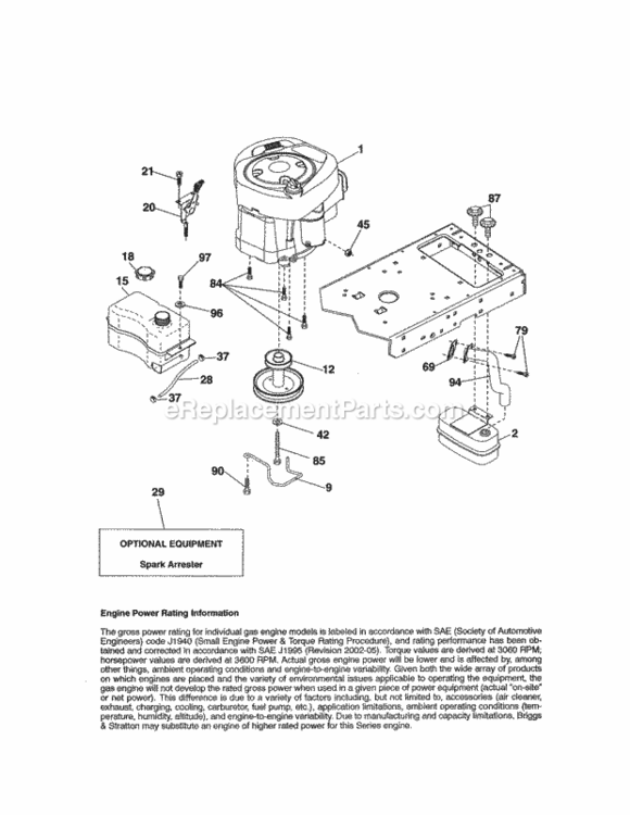 Page D Diagram and Parts List for 917289223  Craftsman Lawn Tractor