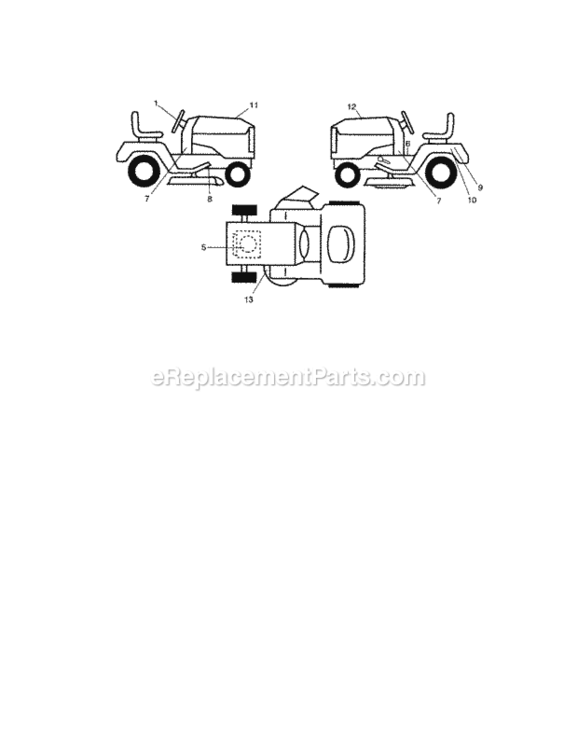 Page H Diagram and Parts List for 917289241  Craftsman Lawn Tractor