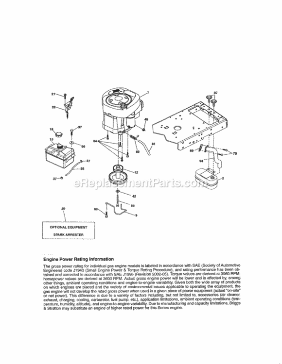Page D Diagram and Parts List for 917289243  Craftsman Lawn Tractor