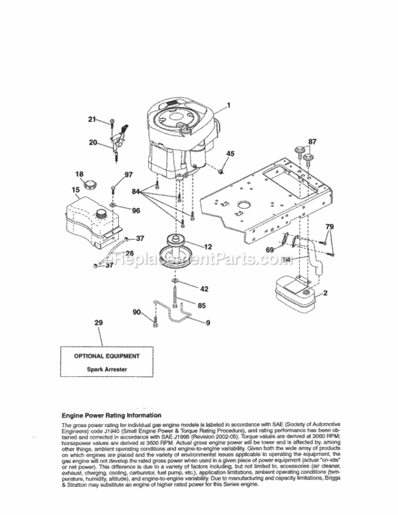 Page D Diagram and Parts List for 917289244  Craftsman Lawn Tractor