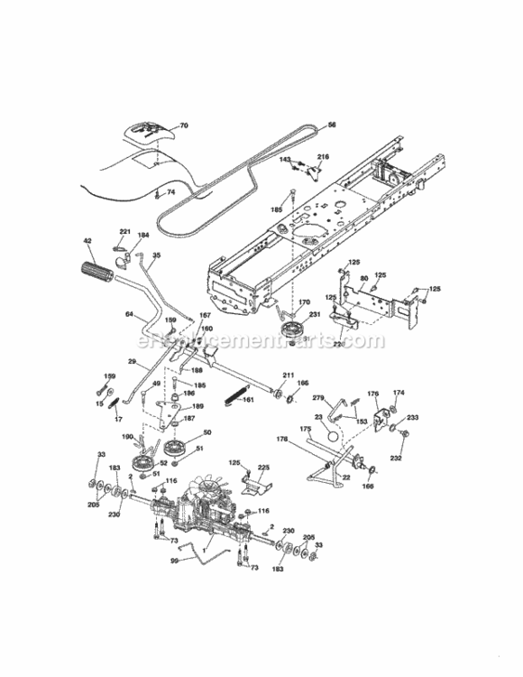 Page C Diagram and Parts List for 917289245  Craftsman Lawn Tractor