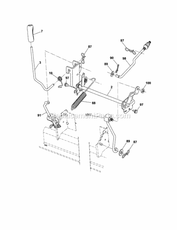 Page J Diagram and Parts List for 917289250  Craftsman Lawn Tractor