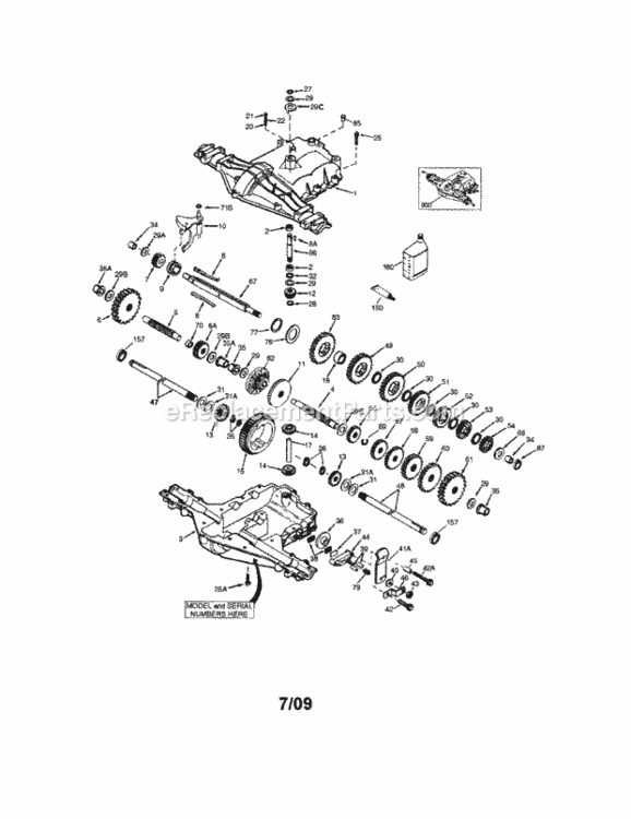 Page L Diagram and Parts List for 917289250  Craftsman Lawn Tractor