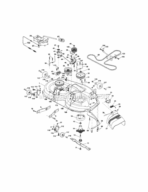 Page G Diagram and Parts List for 917289250  Craftsman Lawn Tractor